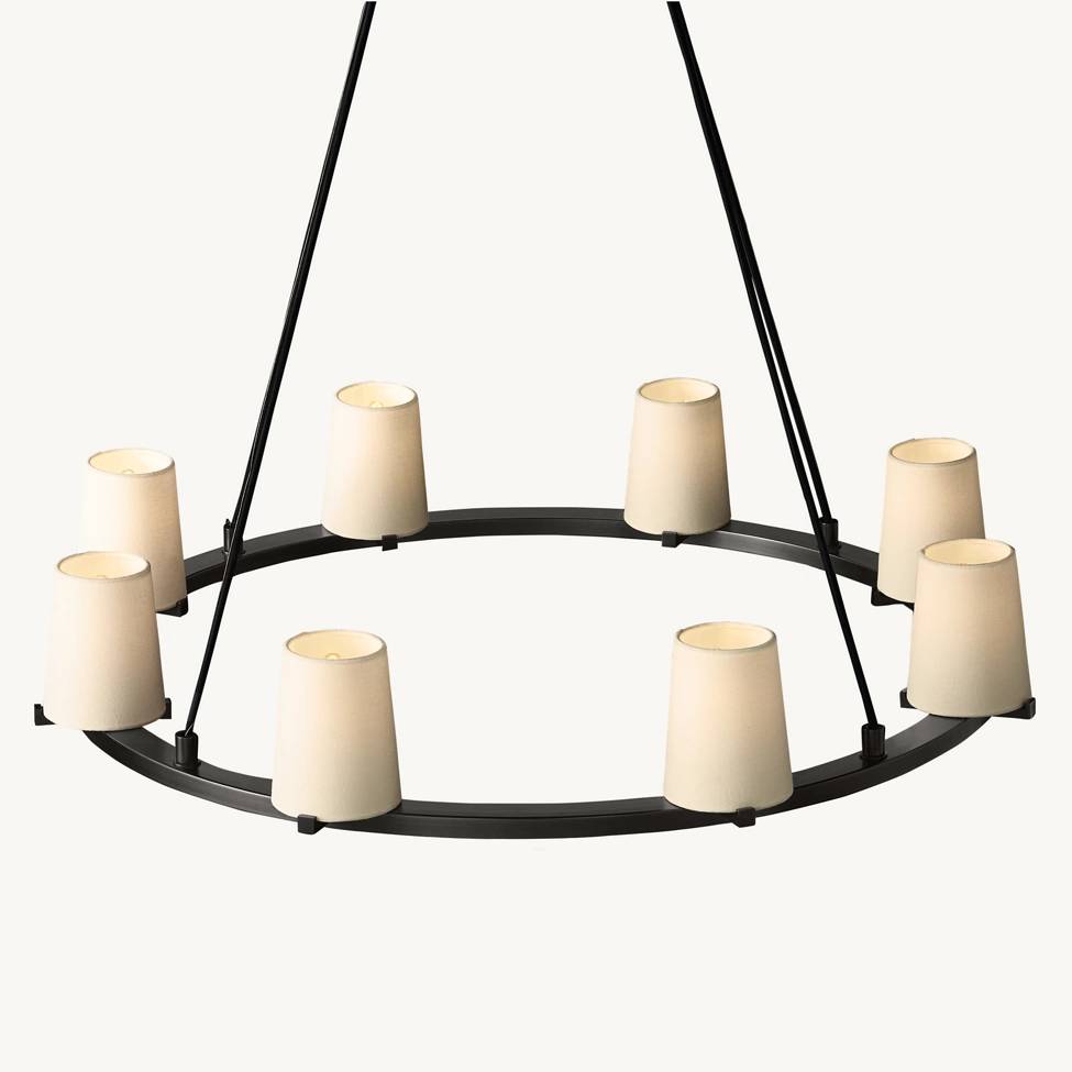 Paucent Shade Round Chandelier 36"