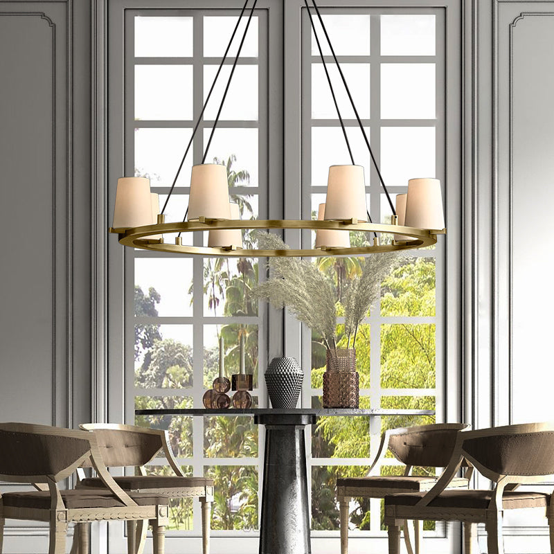 Paucent Shade Round Chandelier 60"