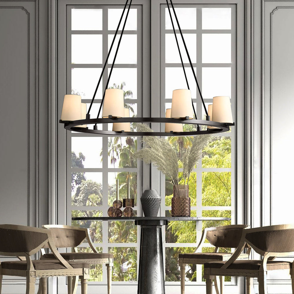 Paucent Shade Round Chandelier 48"