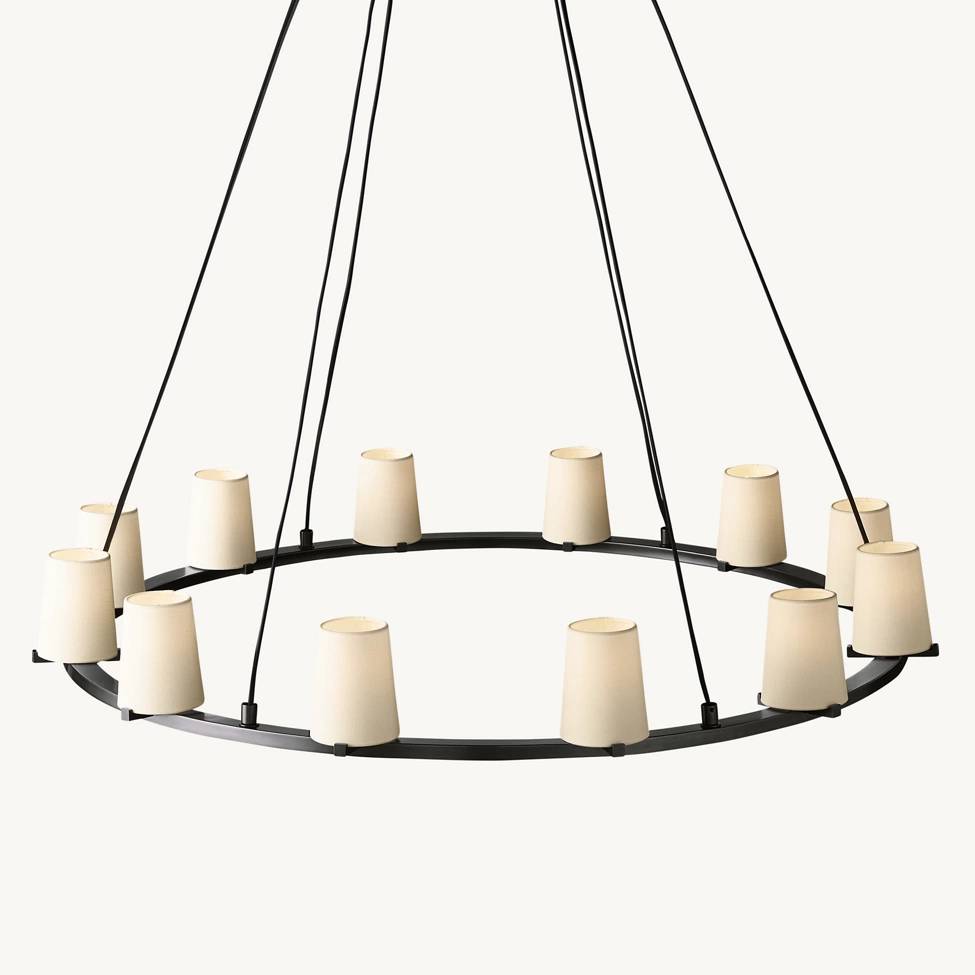 Paucent Shade Round Chandelier 48"
