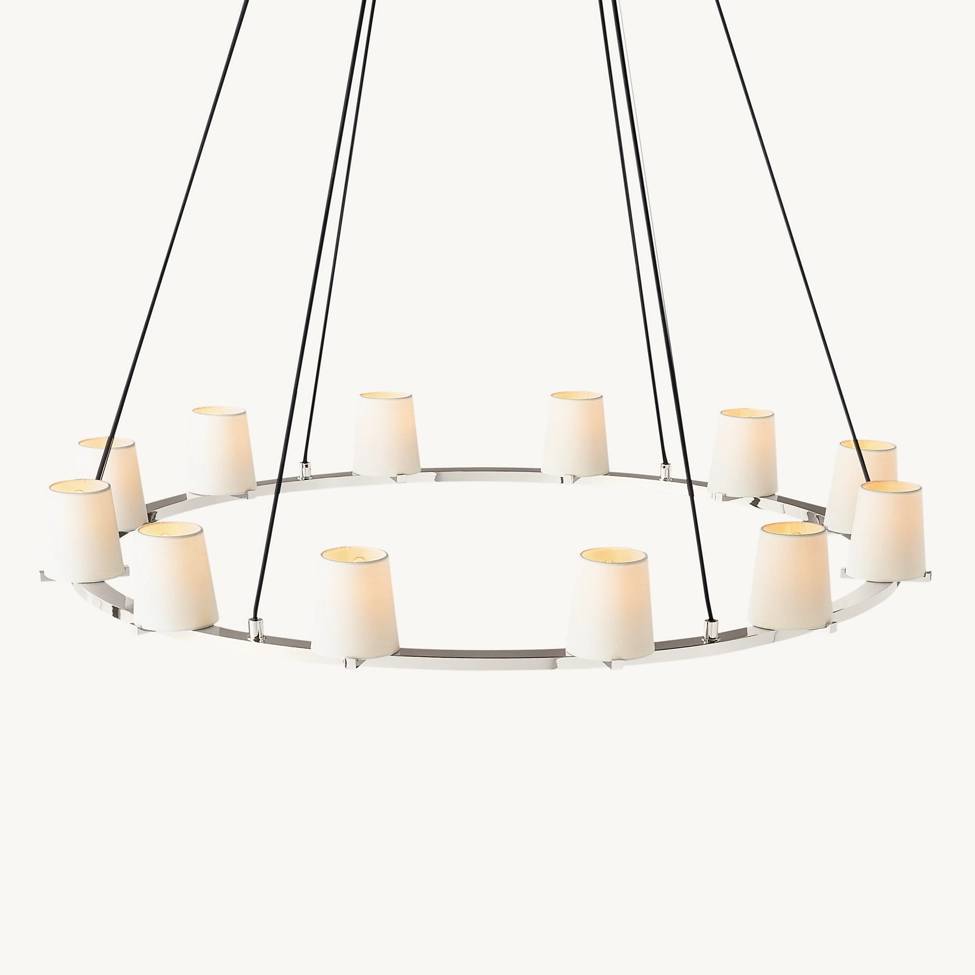 Paucent Shade Round Chandelier 48"
