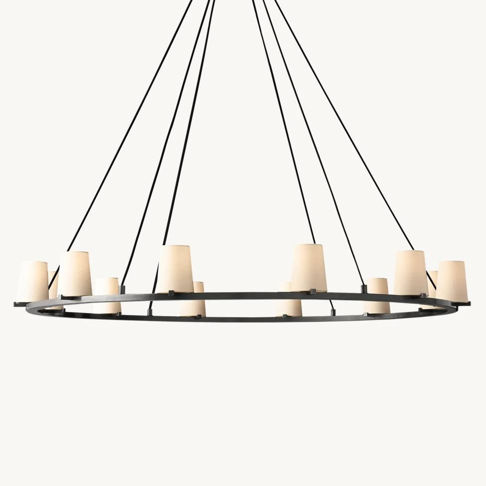 Paucent Shade Round Chandelier 60"