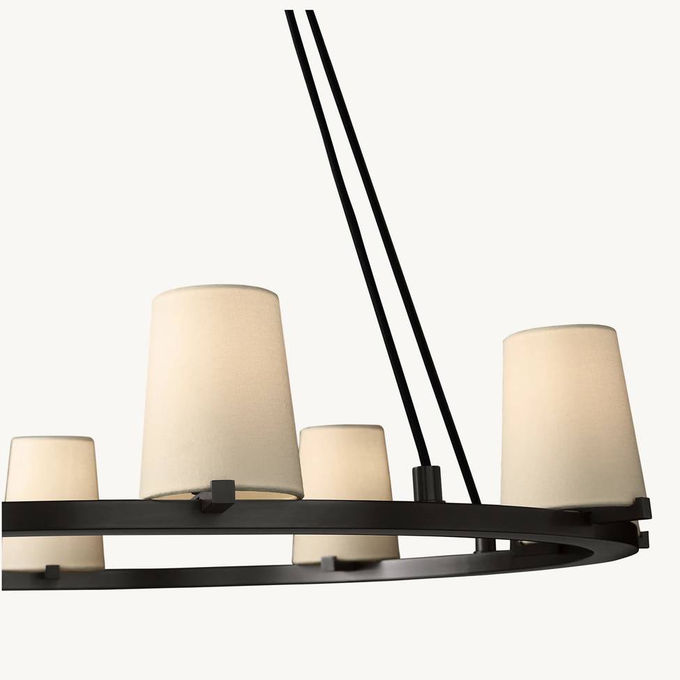Paucent Shade Round Chandelier 60"