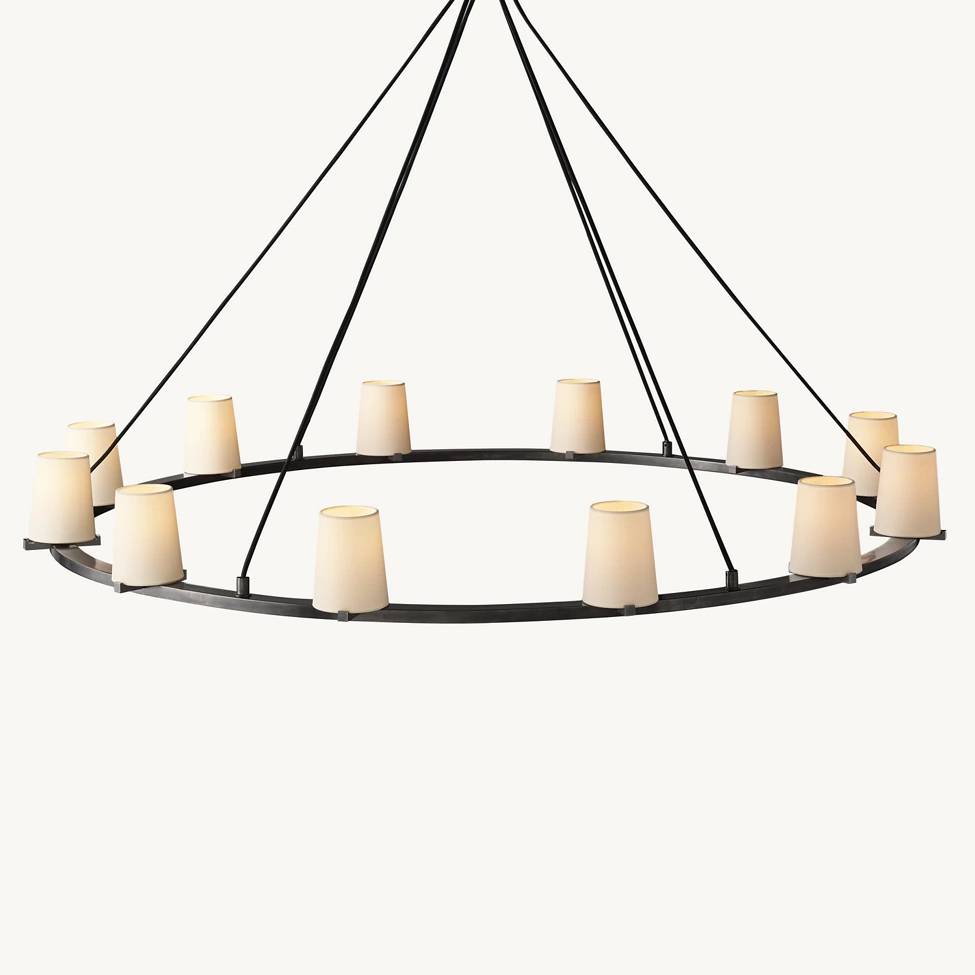 Paucent Shade Round Chandelier 60"