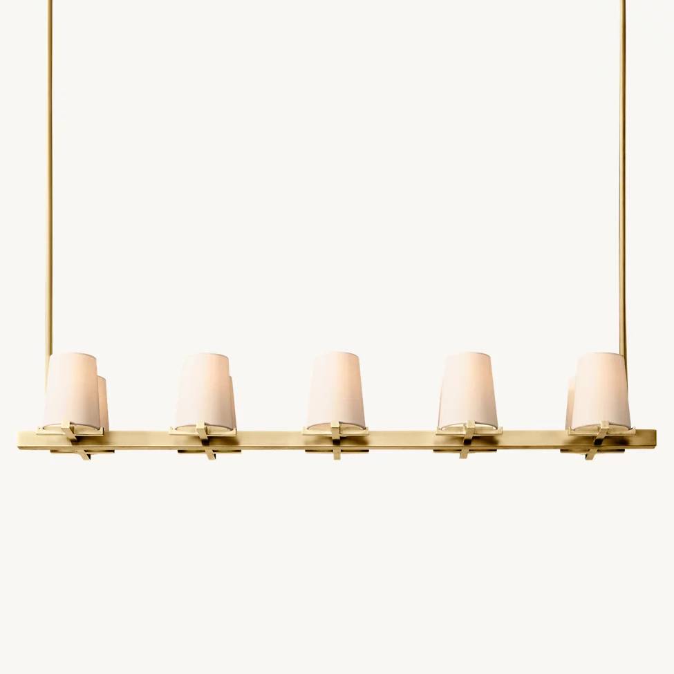 Paucent Shade Linear Chandelier 49"