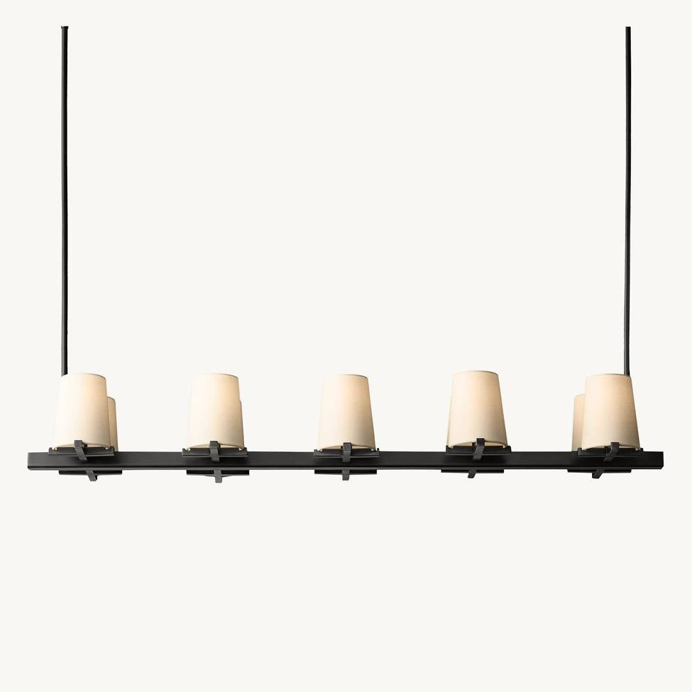 Paucent Shade Linear Chandelier 49"