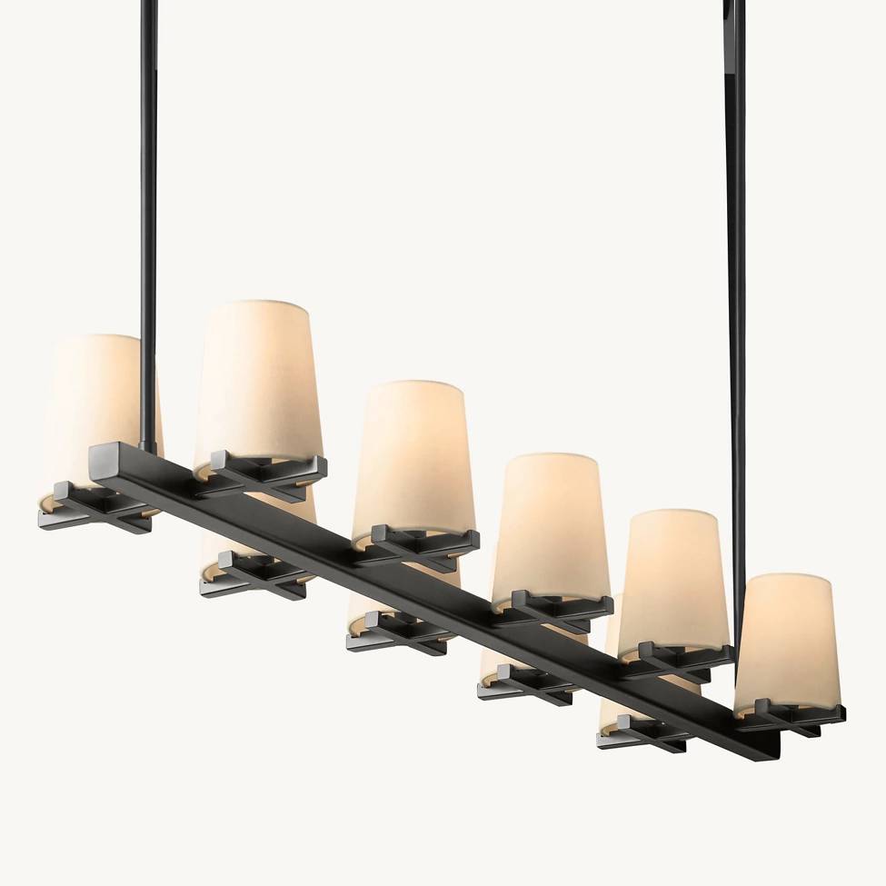 Paucent Shade Linear Chandelier 49"