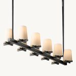 Paucent Shade Linear Chandelier 49"