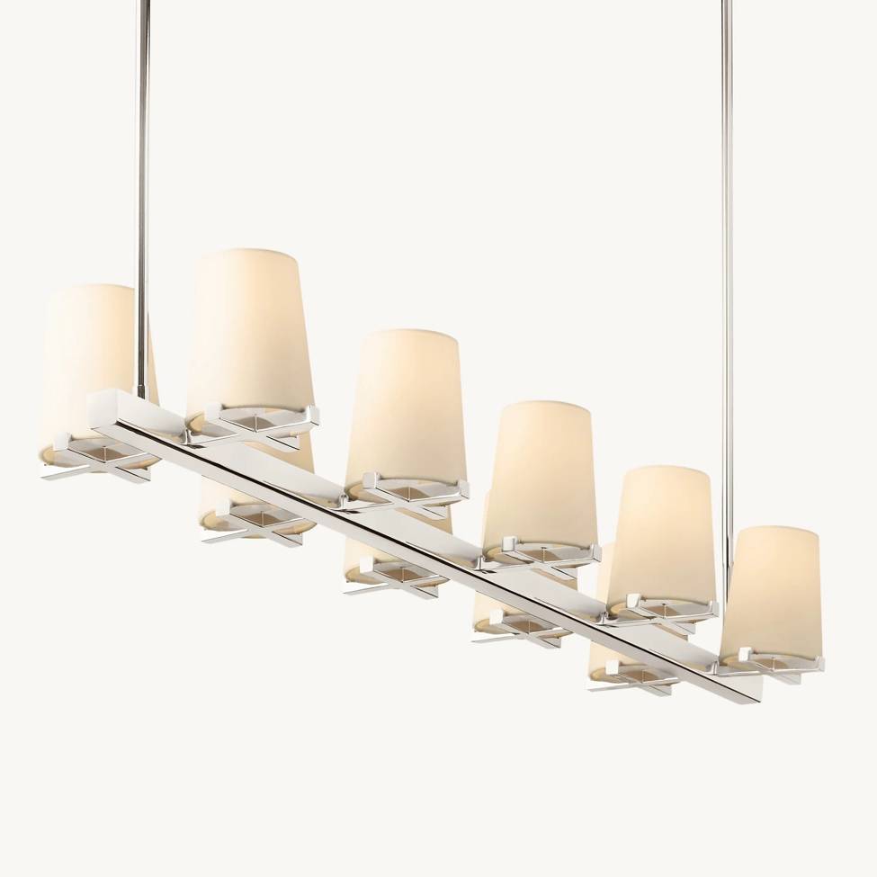 Paucent Shade Linear Chandelier 49"