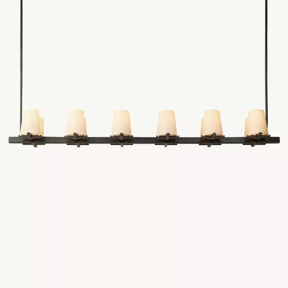 Paucent Shade Linear Chandelier 60"