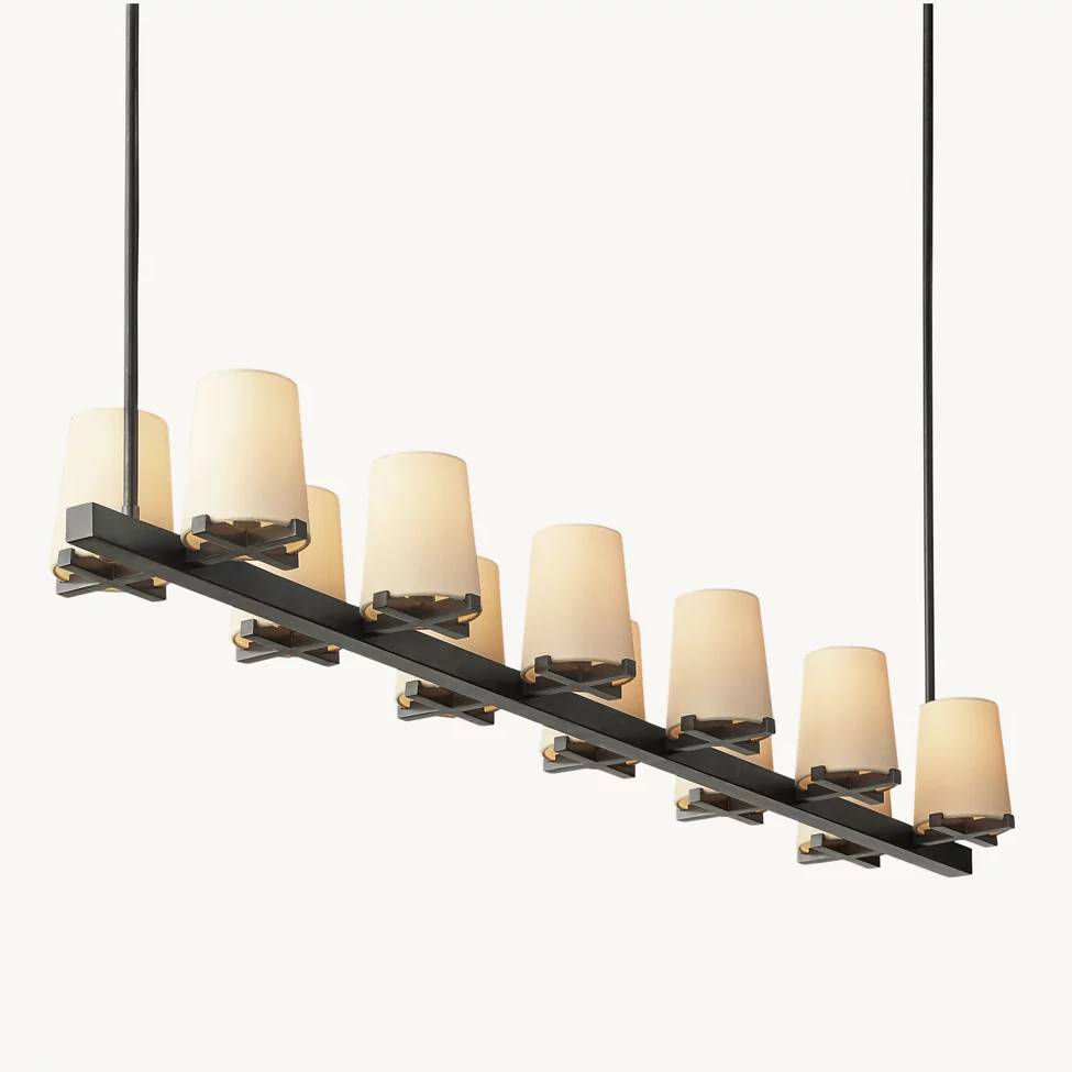 Paucent Shade Linear Chandelier 60"