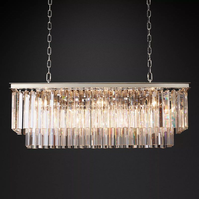 Odeval Rectangular Tiered Chandelier 40"