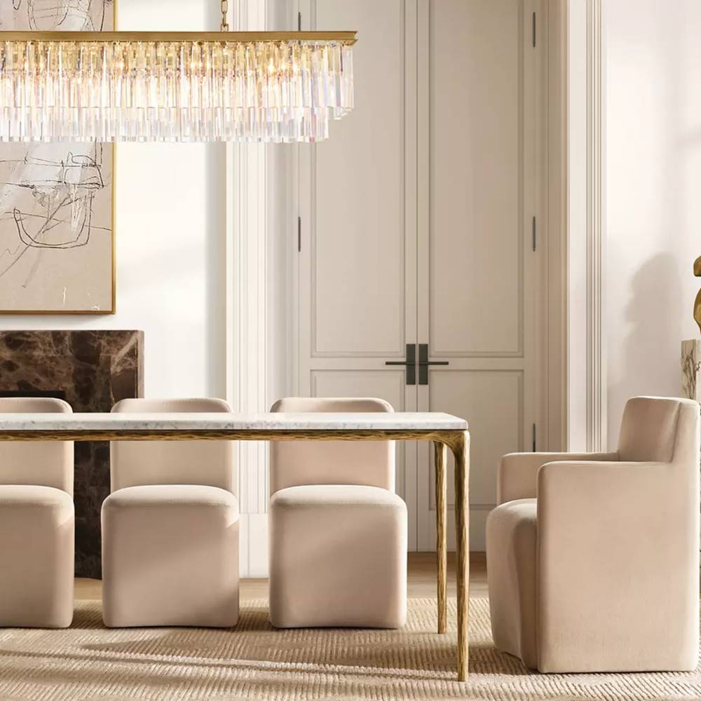 Odeval Rectangular Tiered Chandelier 49"