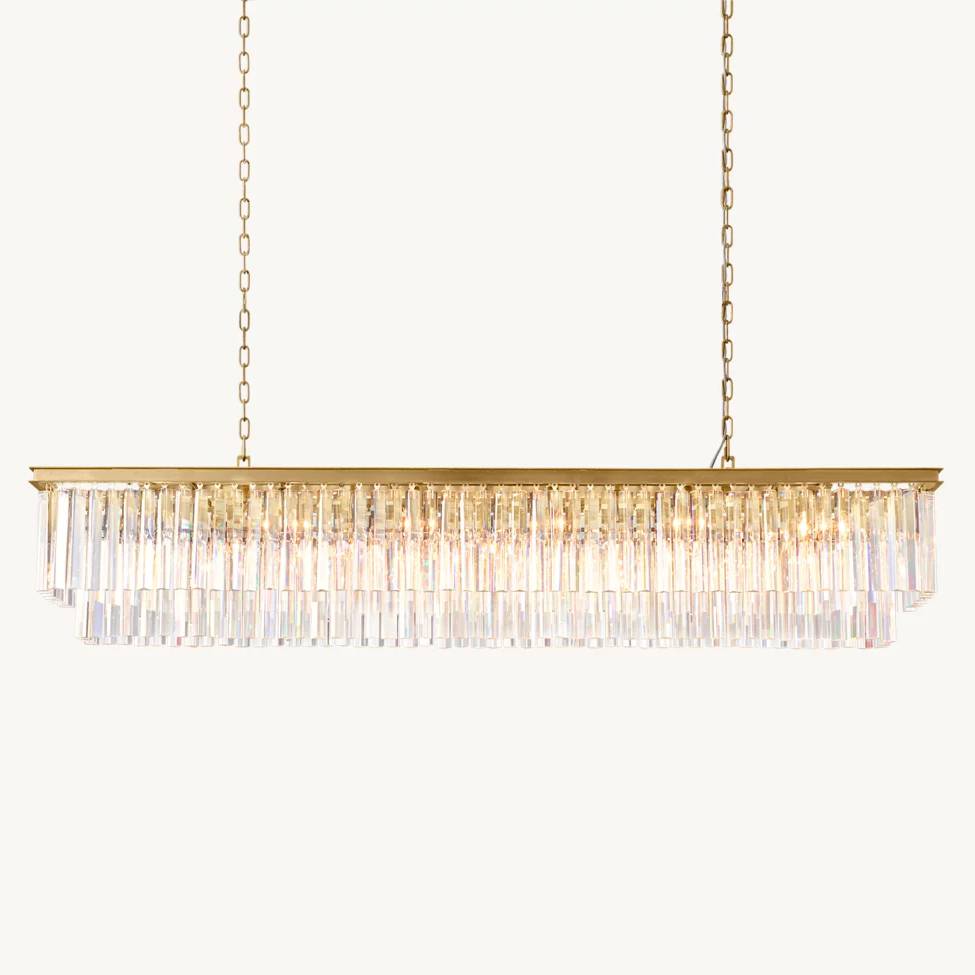 Odeval Rectangular Tiered Chandelier 72"