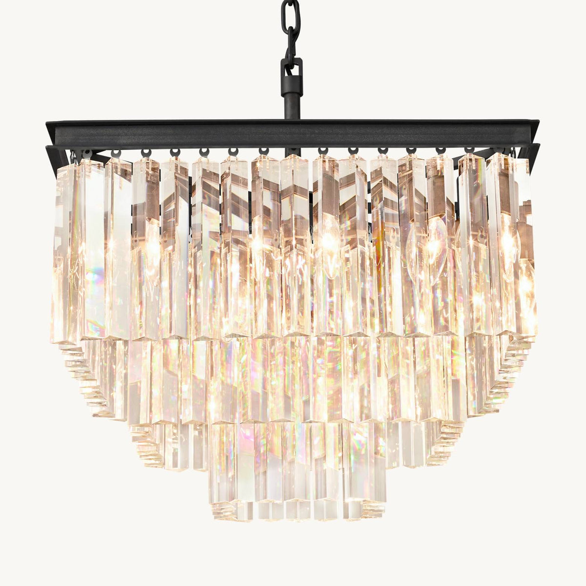 Odeval Tiered Square Chandelier 22"