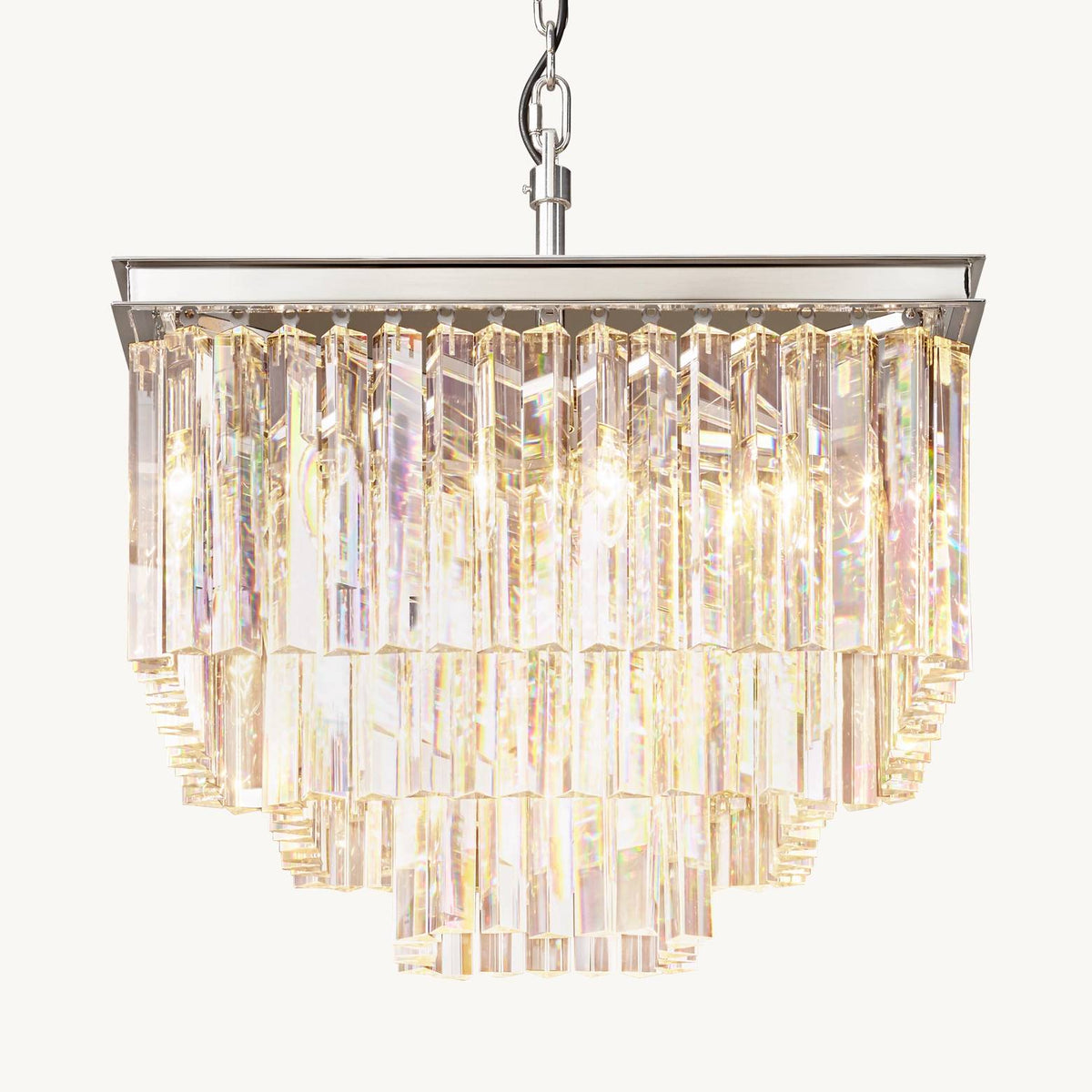 Odeval Tiered Square Chandelier 22"