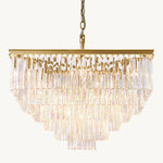 Odeval Tiered Square Chandelier 34"