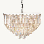 Odeval Tiered Square Chandelier 34"