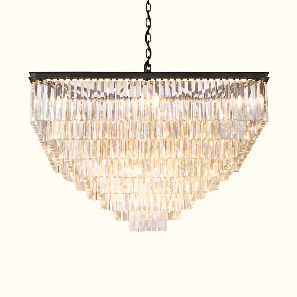 Odeval Tiered Square Chandelier 47"
