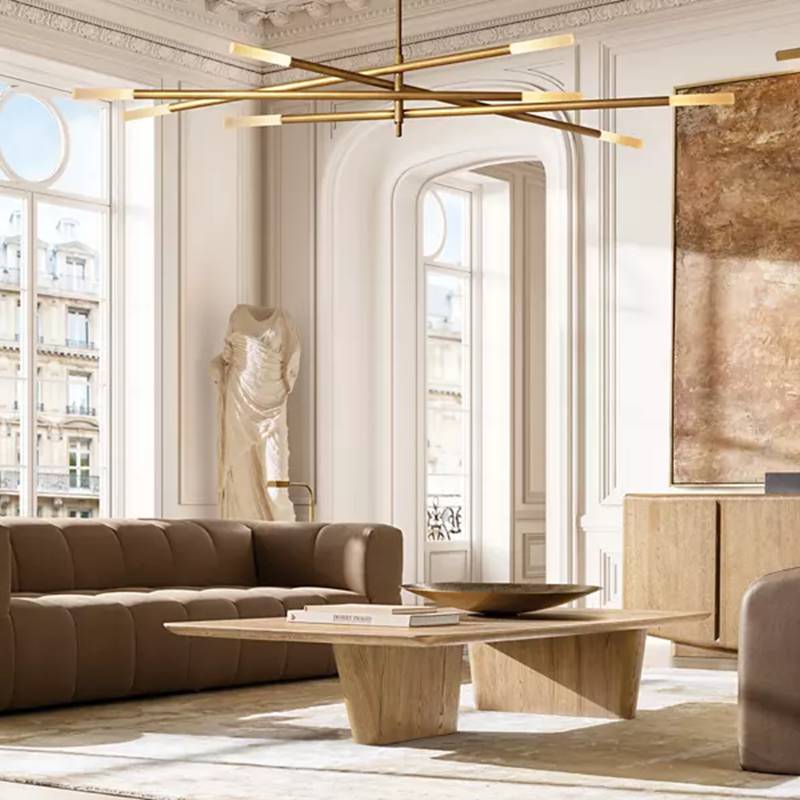 Rousselin Mobile Orb Chandelier 53"