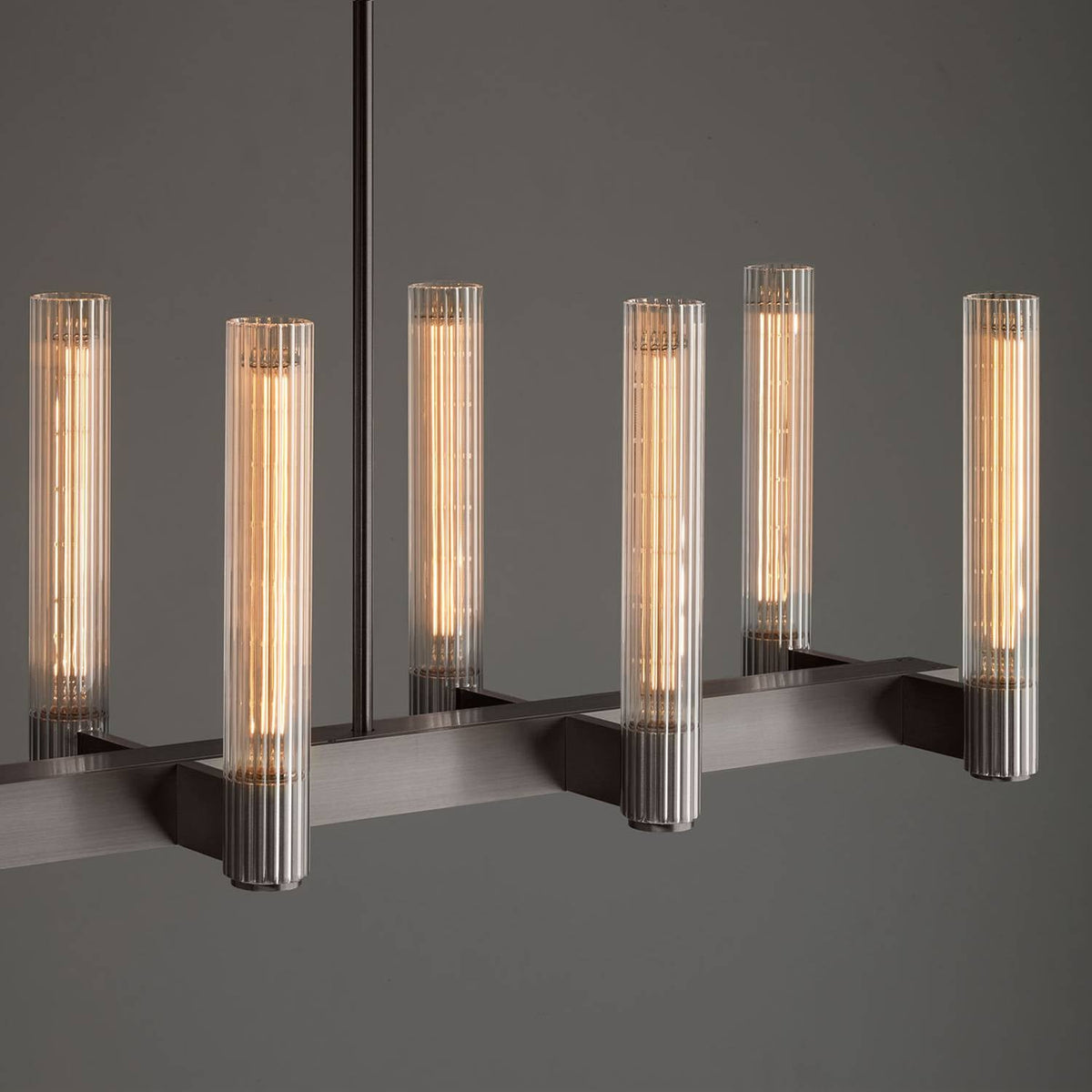 Vallon Glass Linear Chandelier 60"