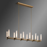 Vallon Glass Linear Chandelier 60"