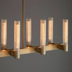 Vallon Glass Linear Chandelier 60"