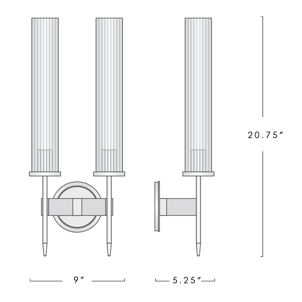 Vallon Double Wall Sconce