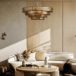 Ghiaccio Glass Round Chandelier