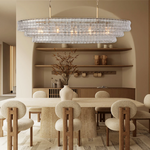 Ghiaccio Glass Oval Chandelier