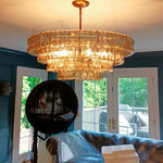 Ghiaccio Glass Round Chandelier