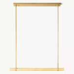 Astrelle Alabaster Single Bar Linear Chandelier 60"