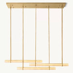 Astrelle Alabaster Triple Bar Linear Chandelier
