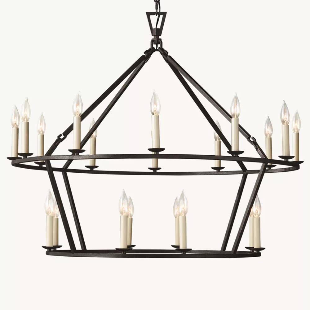 Carrick Two-Tier Round Chandelier 40"