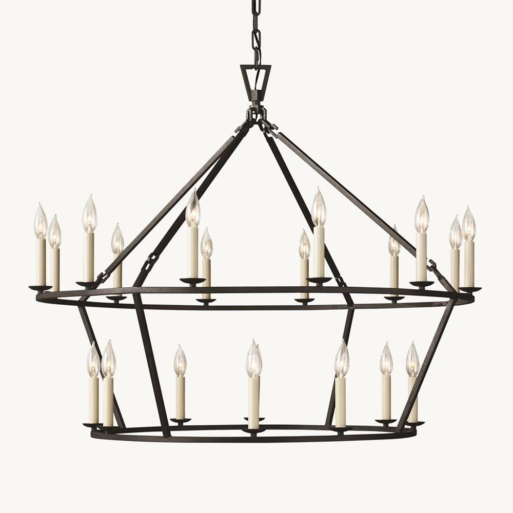 Carrick Two-Tier Round Chandelier 40"