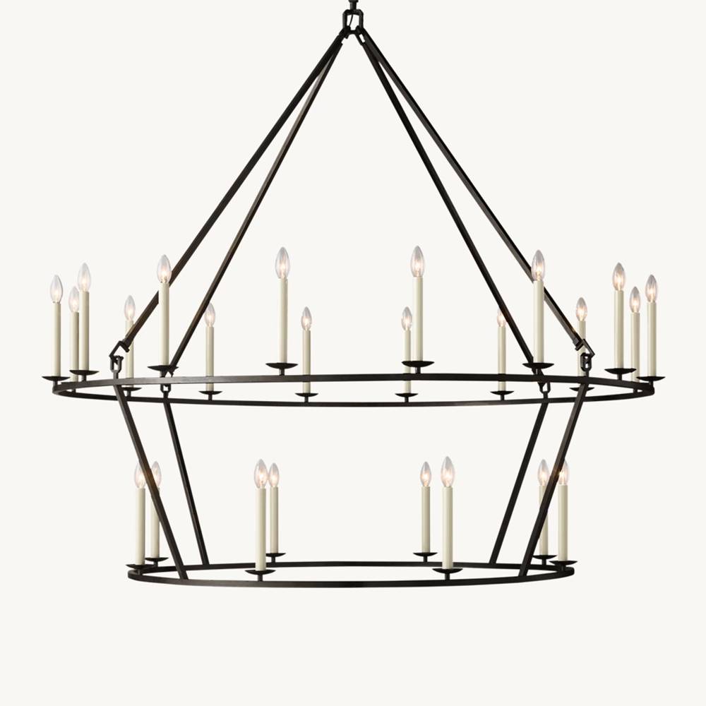 Carrick Two-Tier Round Chandelier 62"