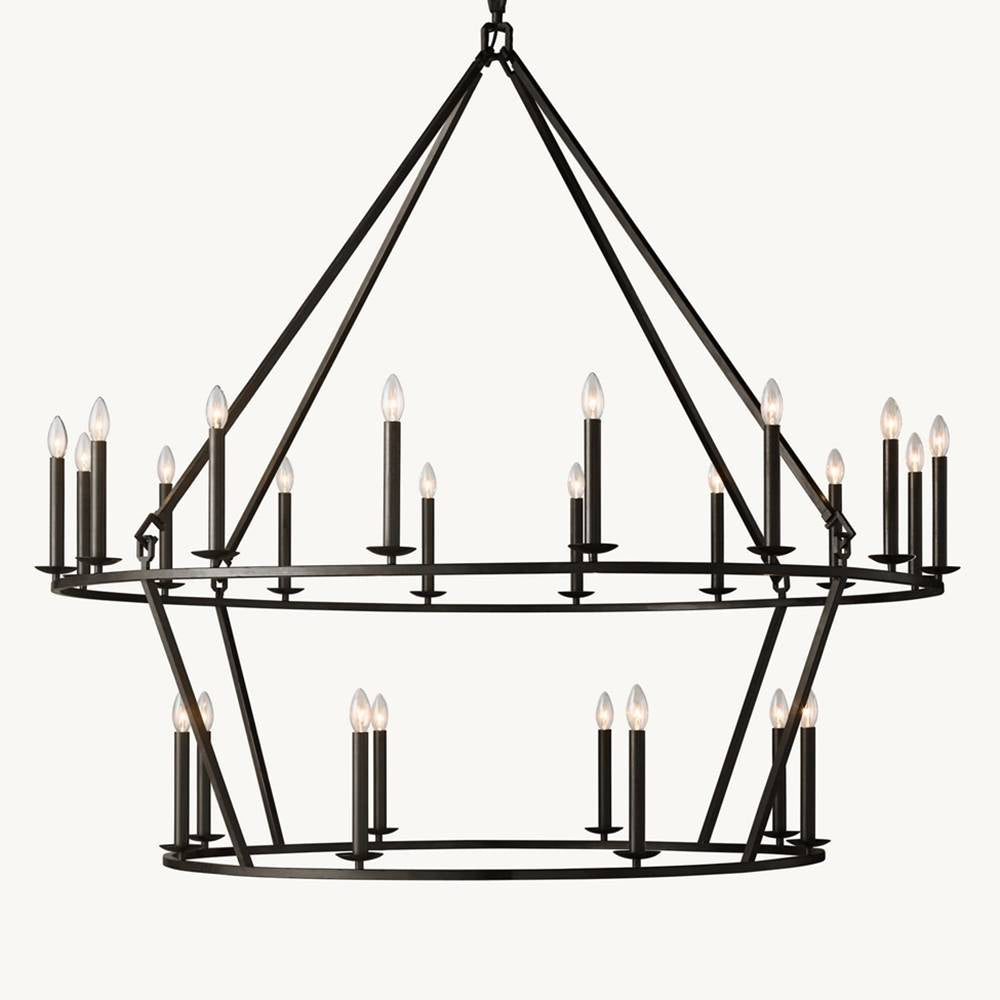 Carrick Two-Tier Round Chandelier 62"