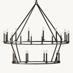 Carrick Two-Tier Round Chandelier 62"