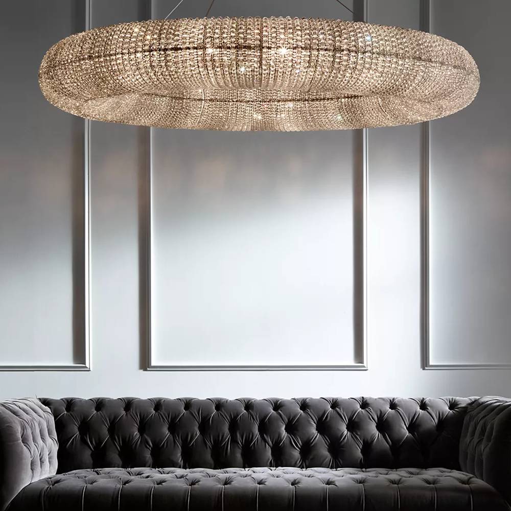 Halo Crystal Round Chandelier 41"