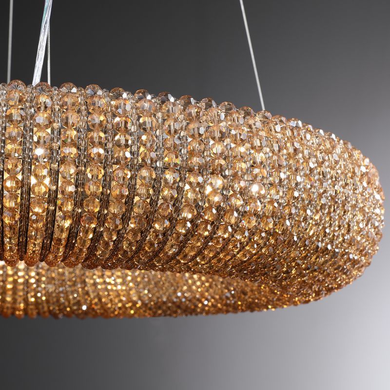 Halo Crystal Round Chandelier 59"