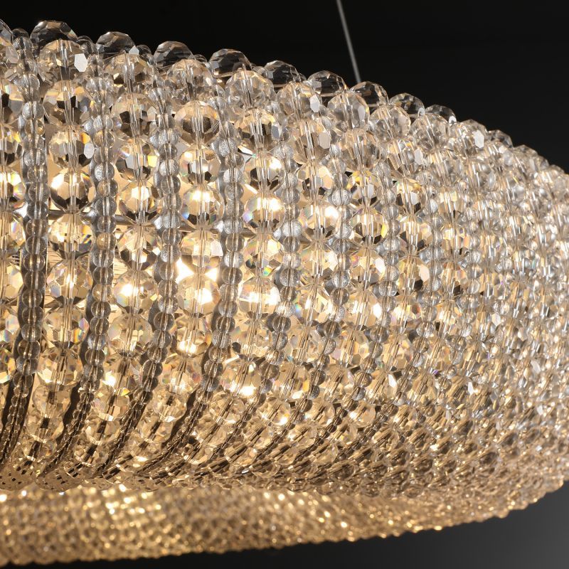 Halo Crystal Round Chandelier 59"