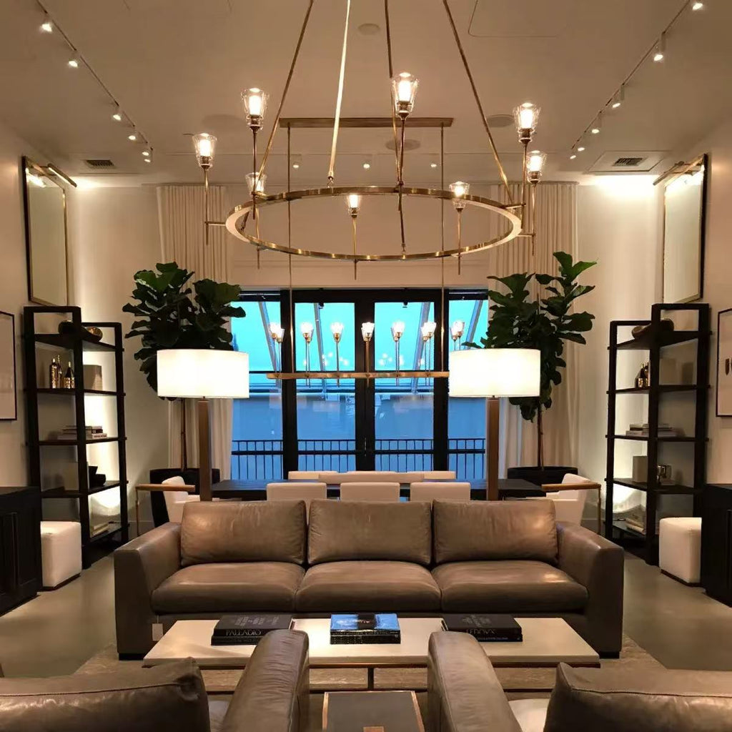 Torchis Round Chandelier 58"