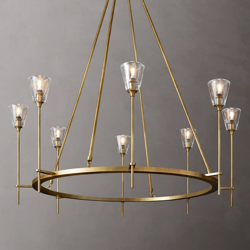 Torchis Round Chandelier 46"