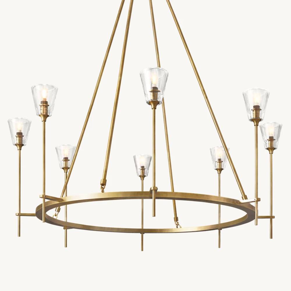 Torchis Round Chandelier 46"