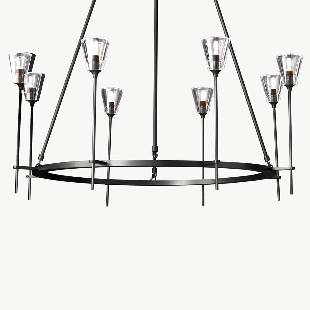 Torchis Round Chandelier 46"
