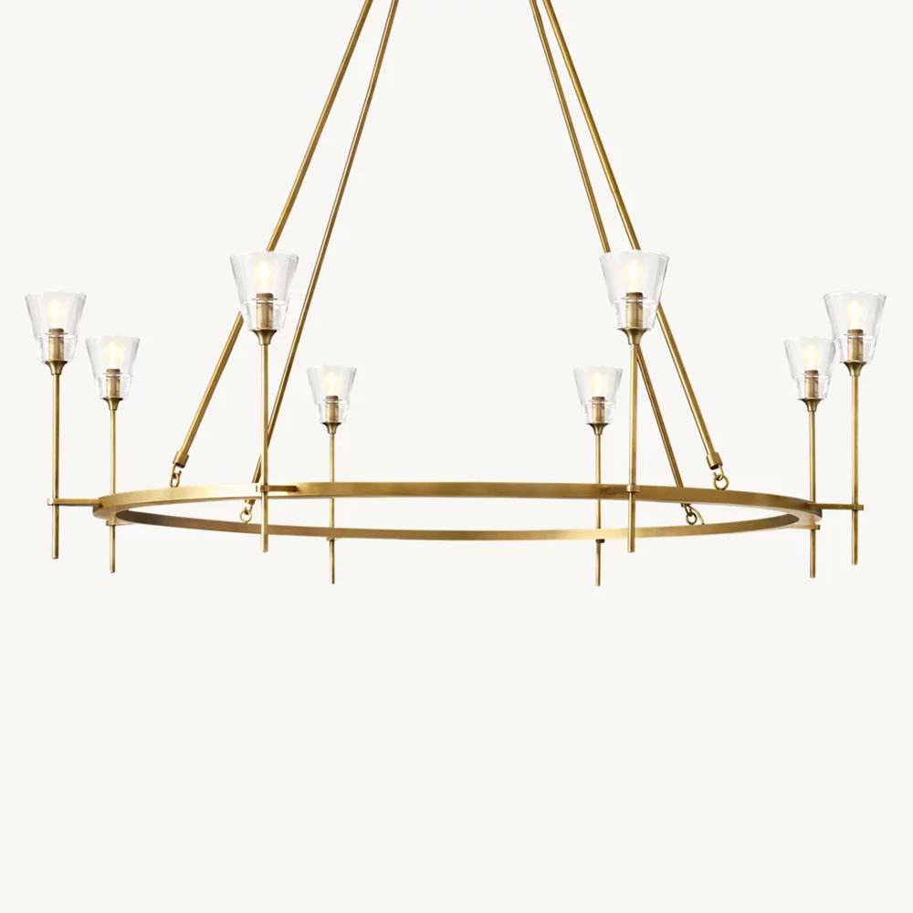 Torchis Round Chandelier 58"