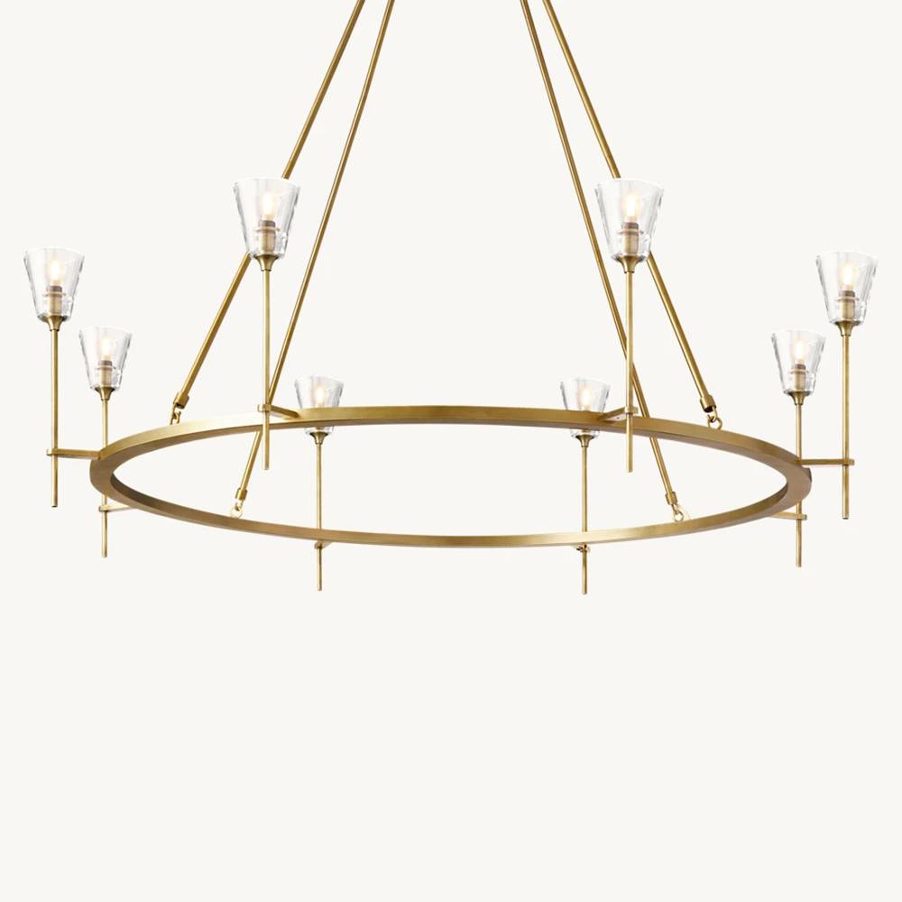 Torchis Round Chandelier 58"