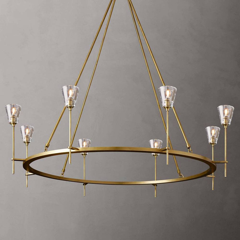 Torchis Round Chandelier 58"