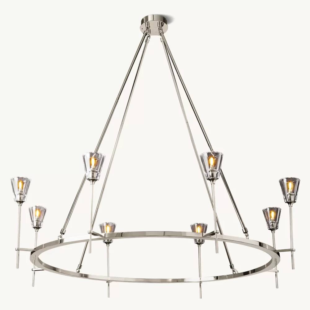 Torchis Round Chandelier 58"