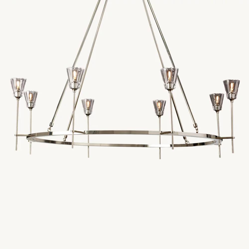 Torchis Round Chandelier 46"